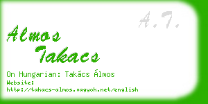 almos takacs business card